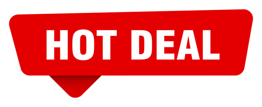 hot deal red sticker isolated on transpatent background. hot deal sign