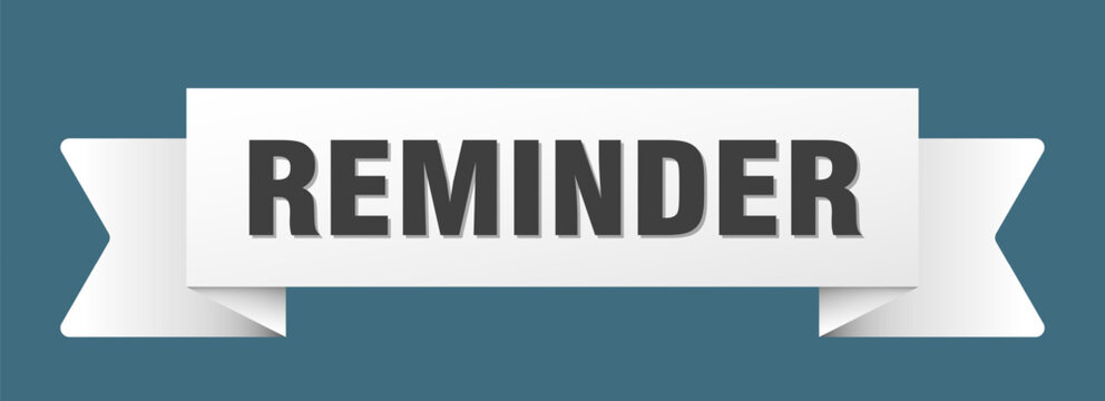 reminder ribbon isolated on transparent background. reminder ribbon