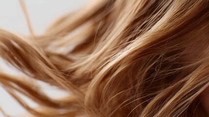 Naklejka premium Flowing golden hair dancing in the gentle breeze during a sunny afternoon
