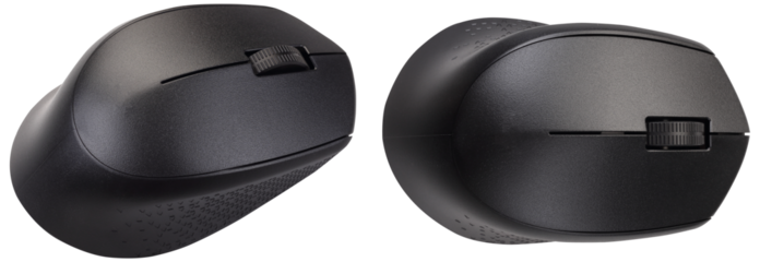 Black wireless computer mouse