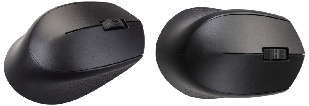 Black wireless computer mouse