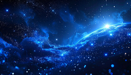 blue planet and space,cosmic blue image
