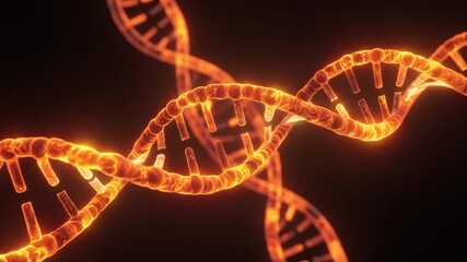 Photorealistic DNA double helix glowing with blue and silver light symbolizing genetics biotechnology evolution and the intricate beauty of life’s molecular code - Powered by Adobe