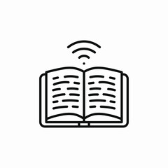 e book wireless icon sign vector