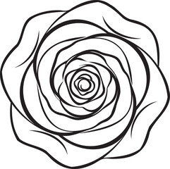 Decorative line rose pattern — ornamental wave design vector
