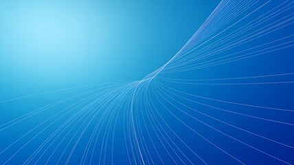 Abstract blue background with white lines creating a sense of movement and depth in a modern design concept