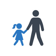 Parent Child Walk Icon