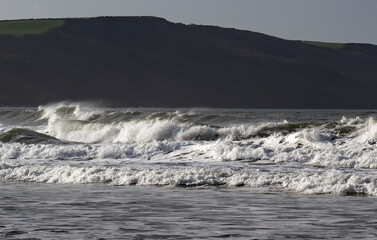 Cornish winter sun and surf