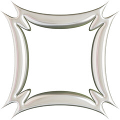 Y2K Iridescent Silver Symbol Icons Collection Holographic Stars, Hearts, and Glossy 3D Shapes