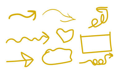 Whimsical Hand-Drawn Arrow Collection Graphic Design Elements