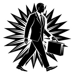 illustration of a man with a suitcase