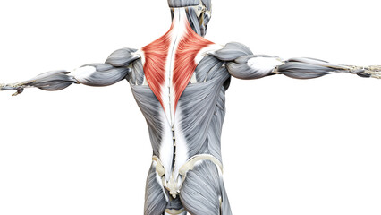 Human Muscular System Torso Muscles Trapezius Muscle Anatomy