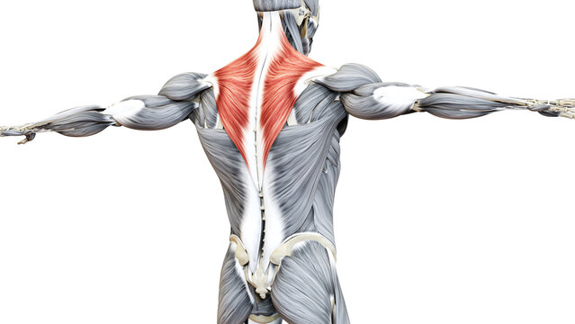 Human Muscular System Torso Muscles Trapezius Muscle Anatomy