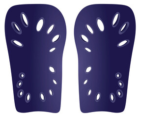 Blue soccer shin pads. vector  © marijaobradovic