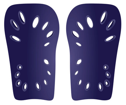 Blue soccer shin pads. vector	