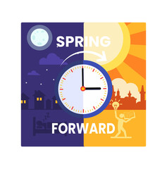 Spring Forward.Daylight Saving Time Begins,transparent png illustration