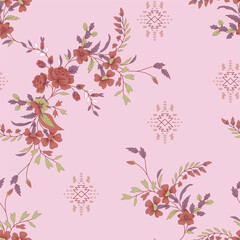 Seamless patterns with Olive Branch in Modern Minimal Liner Style. Vector Floral leaves beige Backgrounds for Wedding invitations, greeting cards, print on fabric,