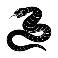a coiled snake ready to strike vector art
