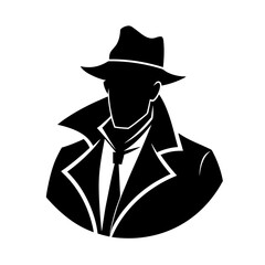 a silhouette of a Sherlock Holmes detective