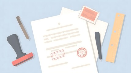 Calibration certificate flat lay design