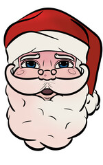 Santa claus portrait illustration