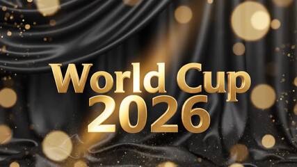 World Cup 2026 announcement with a touch of luxury on black silk background