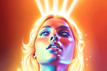 Woman light adult art.