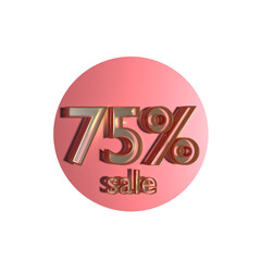 75% Sale icon transparent png