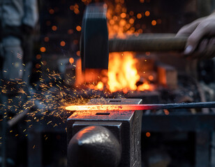 blacksmith working in a factory