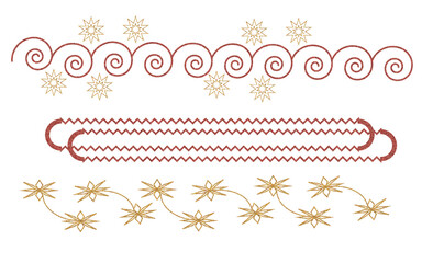 set of decorative elements for design on white background