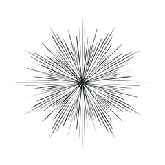 Fototapeta premium Starburst design for decoration and creative projects.Vector hand draw