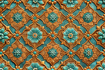 Artistic Seamless Floral Pattern Background Texture with Intricate Details and Symmetrical Arrangement Decorative Floral Design Ornamental Surface