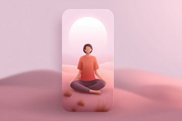 ai analyzing personal expenses conveying mindfulness in digital budgeting through harmony of soft hues