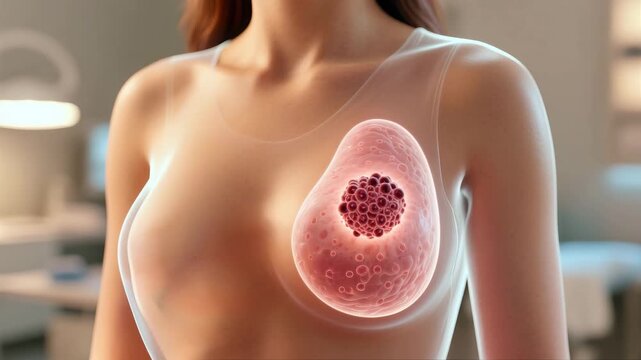 Animation Displaying Breast Cancer Tumor and Cellular Mutation
