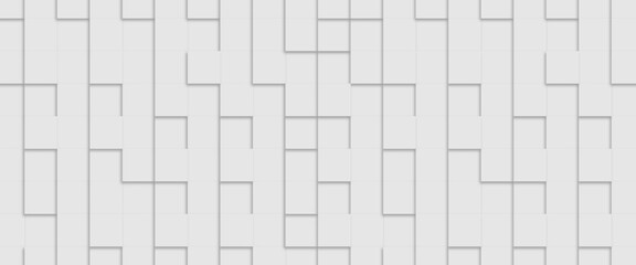 White clean hexagonal with geometric shapes vector..