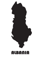 Albania Map Silhouette