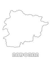 Fototapeta premium Andorra Country Outline