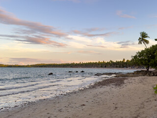 Bealtiful sky day at  sea on Boipeba Island in Bahia