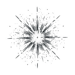 Obraz premium Dynamic burst of energy with explosive lines and dots.Vector hand draw