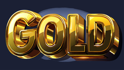 Very beautiful realistic 3D gold text effect mockup, featuring shiny metallic surfaces, reflective highlights, and depth, perfect for luxury branding, elegant typography, promotional designs, and crea