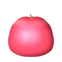 red apple isolated on white