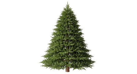 Isolated Christmas tree image on a plain backdrop perfect for holiday season designs & concepts