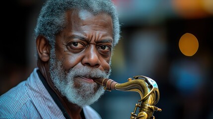 Close-up of a man playing saxophone (3)