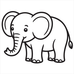 elephant cartoon isolated on white background