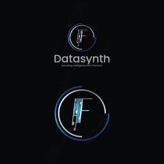 Digital business Logo Corporate Letter f Identity