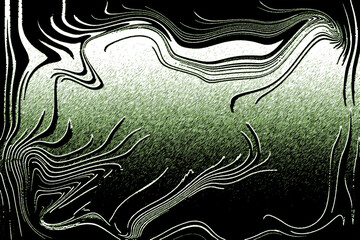 Abstract flowing lines texture with green gradient digital effect