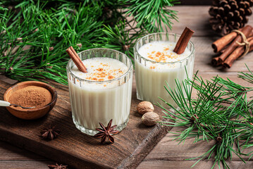 Eggnog Christmas cocktail drink