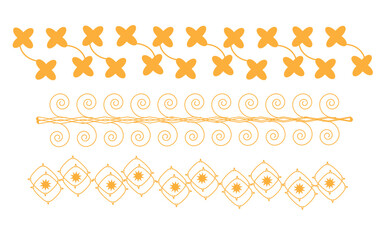 set of fire design elements on white background