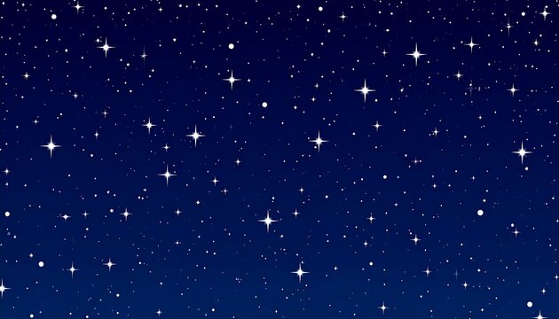 Shimmering stars against deep blue gradient. A vast, dreamy night sky full of twinkles and subtle shades