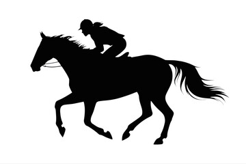 Horseback riding silhouette horse rider equestrian sport animal racing equine mammal competition thoroughbred